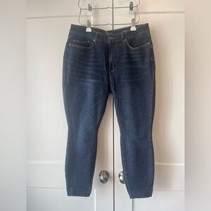 Judy Blue Skinny Fit Dark Wash Jeans 16W Raw Hem Stretch